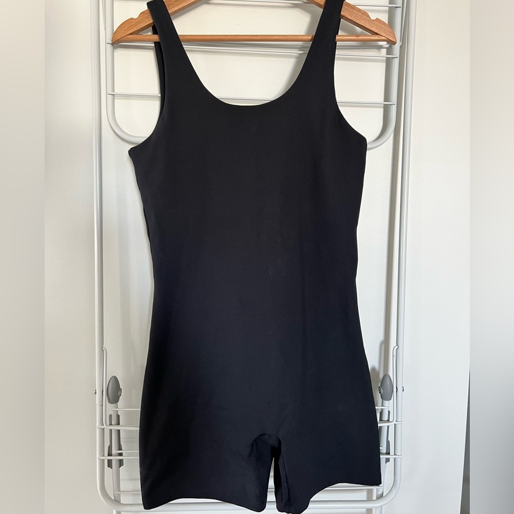 Girlfriend Collective Black Bike Unitard Size L